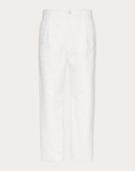 Pantalone In Canvas Di Cotone Con Motivo Toile Iconographe