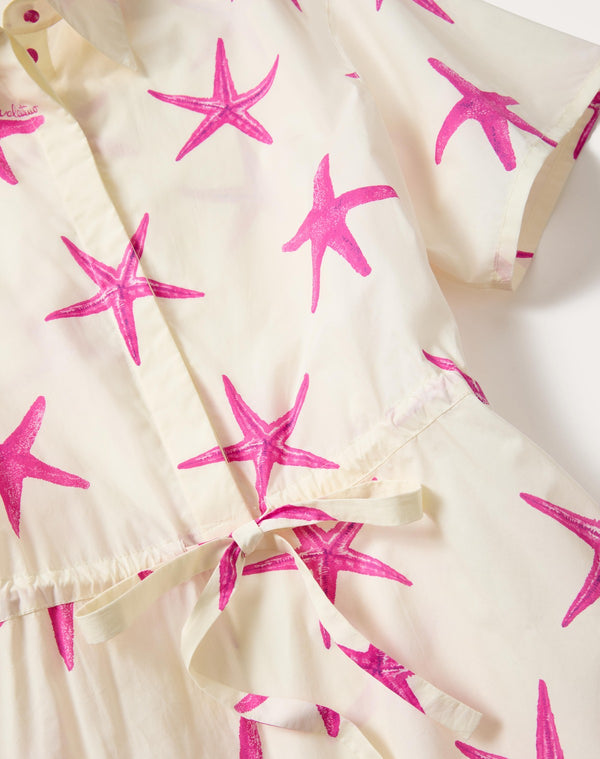 Abito Corto Chemisier In Cotton Popeline 