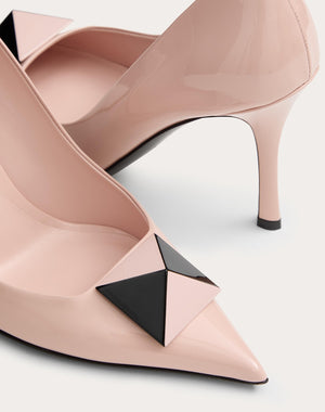 Décolleté One Stud In Vernice E Borchia Bicolor 100Mm