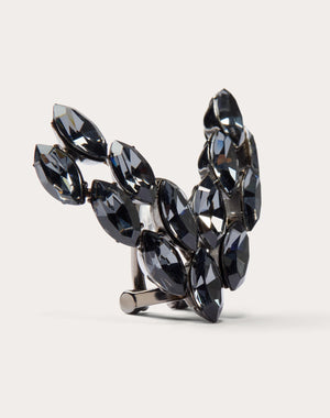 Orecchini V Detail In Metallo E Cristalli Swarovski®