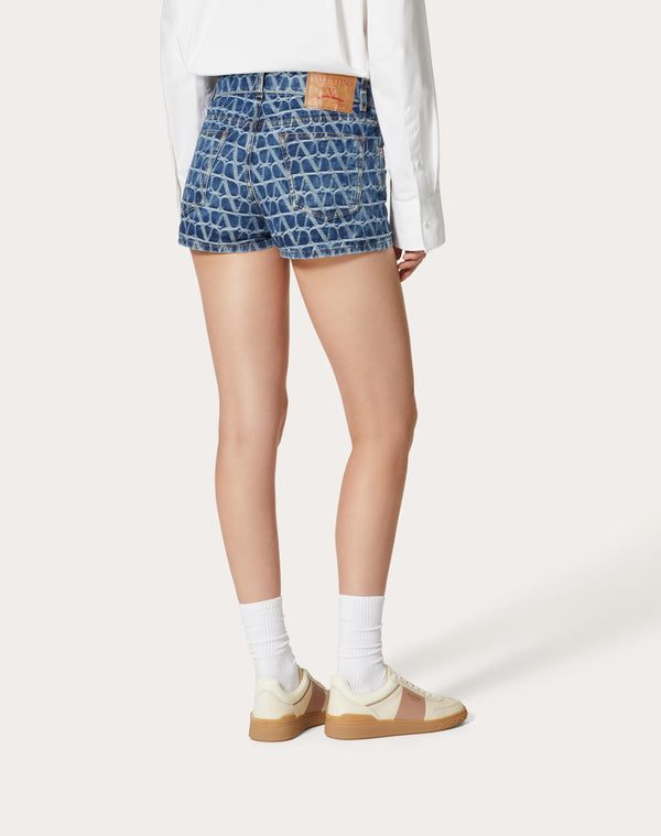 Shorts In Denim Toile Iconographe 