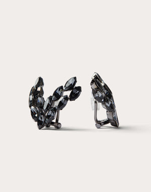 Orecchini V Detail In Metallo E Cristalli Swarovski®