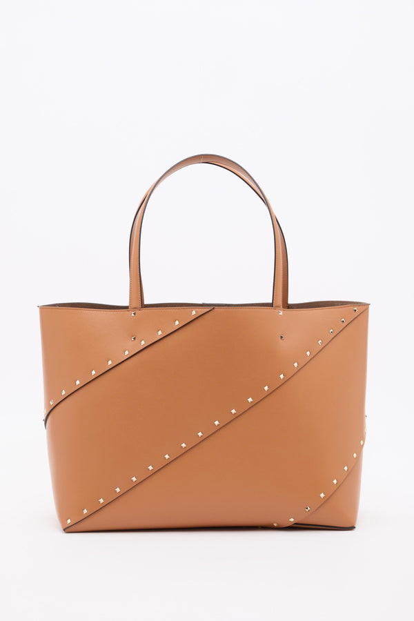 BORSA SHOPPING VALENTINO GARAVANI ROCKSTUD WISPY IN VITELLO 