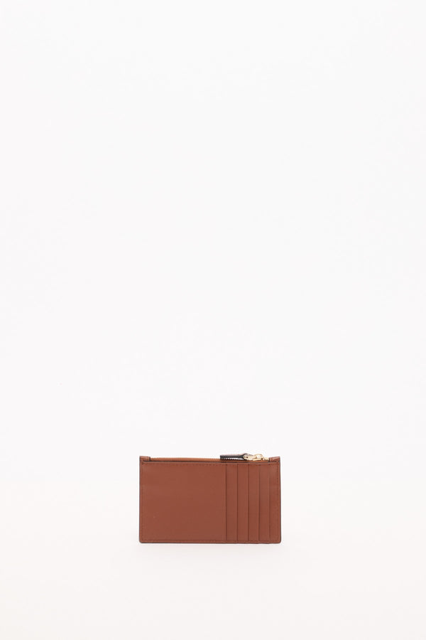 PORTACARTE CON ZIP VLOGO WALK IN VITELLO