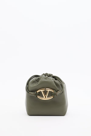 MINI BORSA A SACCHETTO VLOGO POUF IN NAPPA