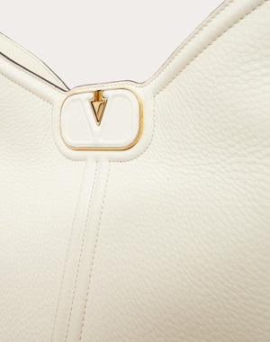 Borsa Hobo Vlogo Leather In Vitello Granato