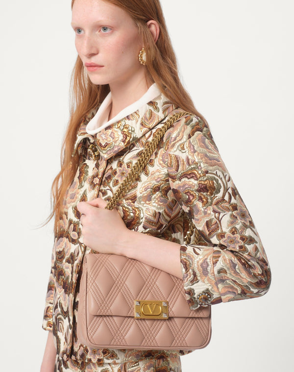 Borsa A Spalla Media Valentino Garavani Quiltie 67 In Nappa Trapuntata