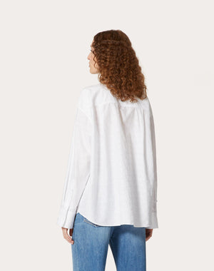 Camicia In Cotton Popeline Jacquard Toile Iconographe 