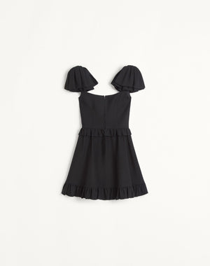 Abito Corto In Crepe Couture 