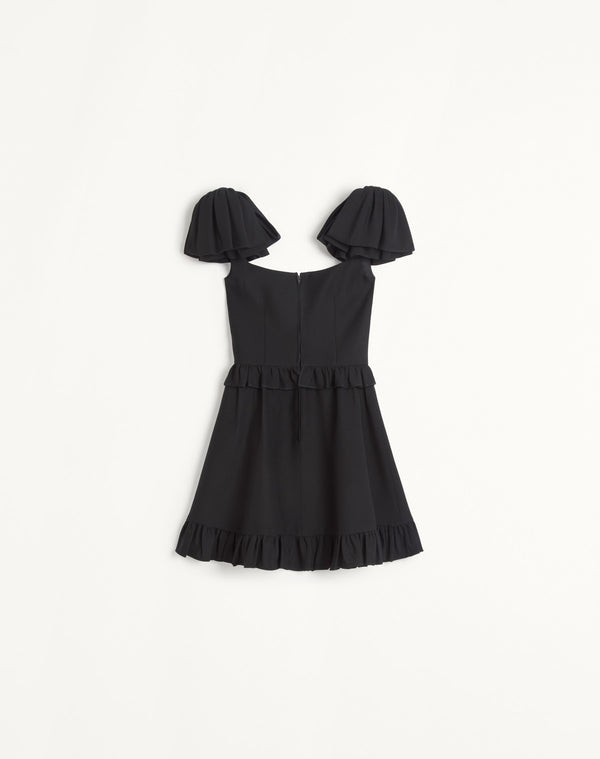 Abito Corto In Crepe Couture 