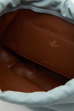 MINI BORSA A SACCHETTO VLOGO POUF IN NAPPA