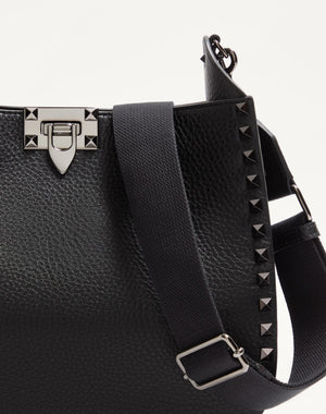 Borsa Hobo Valentino Garavani Rockstud In Vitello Granato 