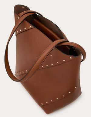 Borsa Shopping Valentino Garavani Valentino Garavani Rockstud Wispy In Vitello 