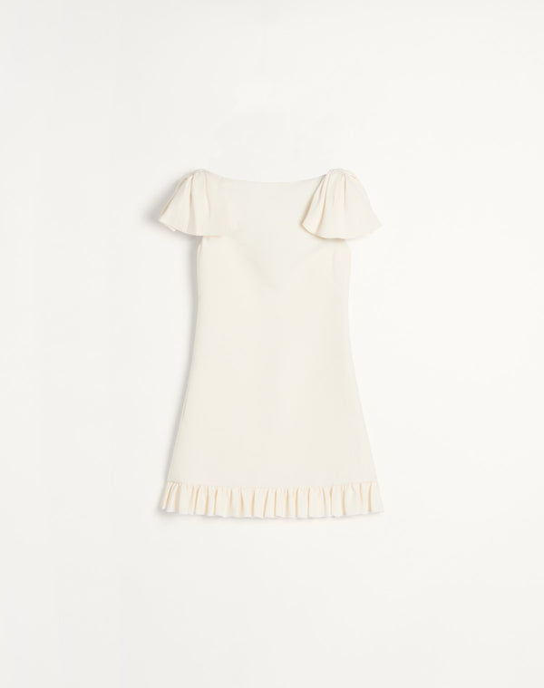 Abito Corto In Crepe Couture 