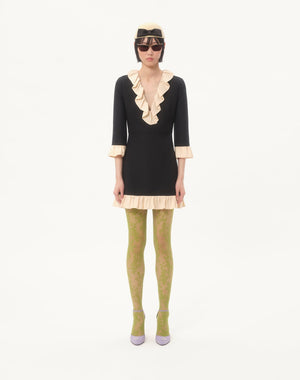 Abito Corto In Crepe Couture 