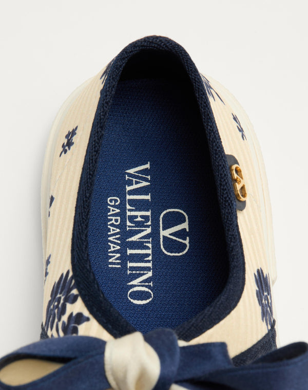 Sneaker Ballerina Bay By Bay In Tessuto Papier Floral
