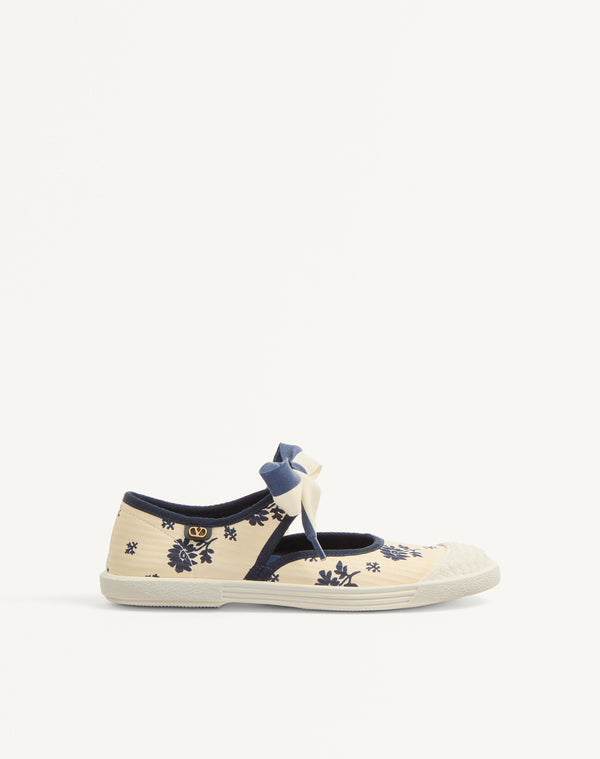 Sneaker Ballerina Bay By Bay In Tessuto Papier Floral