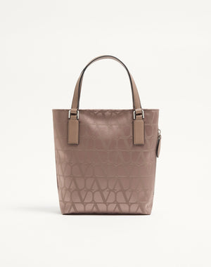 Borsa Shopping Mini Toile Iconographe In Tessuto Tecnico Con Dettagli In Pelle