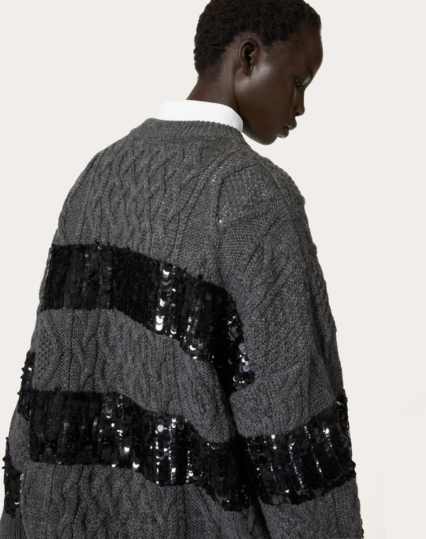 Maglia In Lana Ricamata