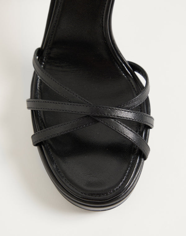 Sandalo Con Plateau Valentino Garavani Eveninglam In Vitello 120Mm