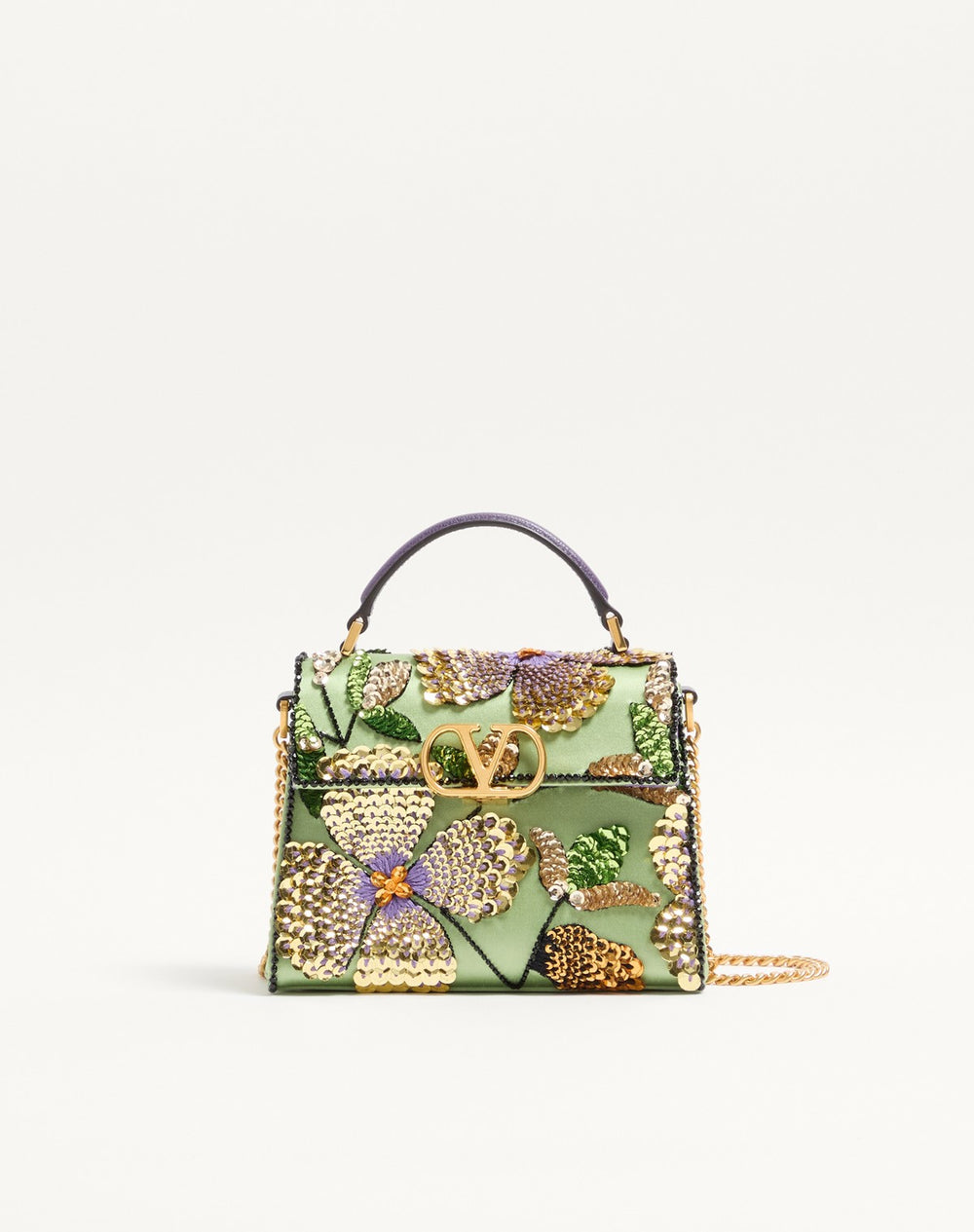 Borsa a mano mini Valentino Garavani Vsling ricamata  