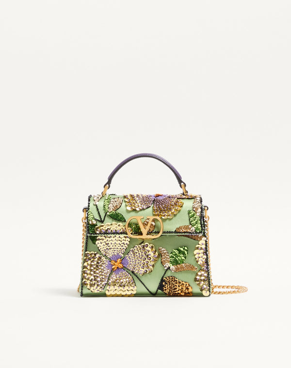 Borsa a mano mini Valentino Garavani Vsling ricamata  