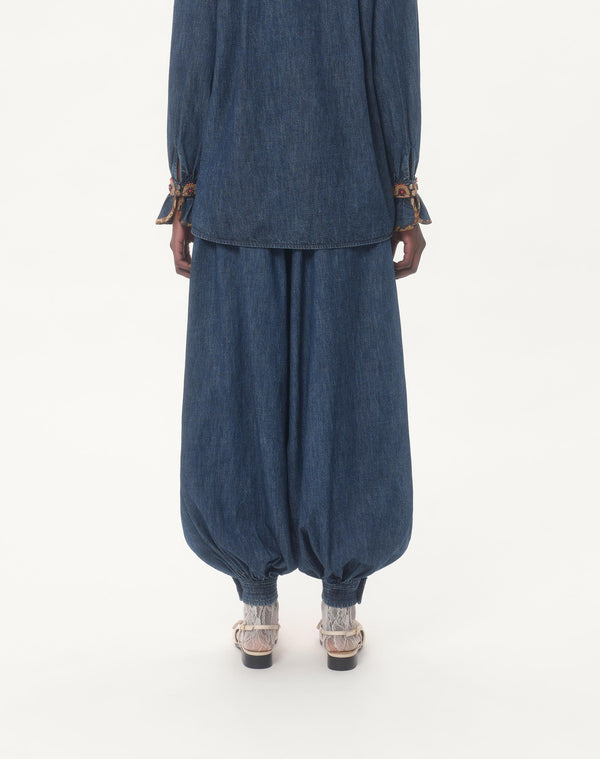 Pantaloni In Denim Chambray 