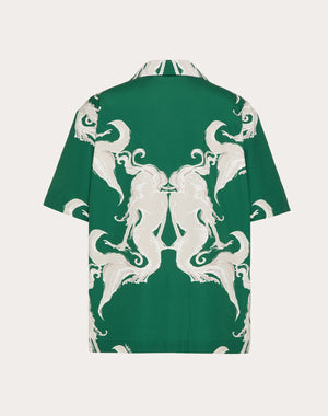 Camicia Da Bowling In Popeline Di Cotone Con Stampa Metamorphos Siren