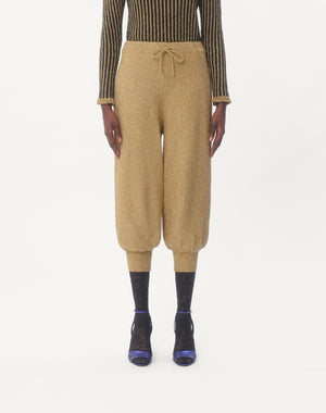 Pantaloni Di Maglia In Lurex 