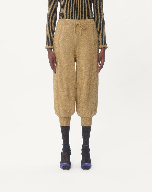 Pantaloni Di Maglia In Lurex 