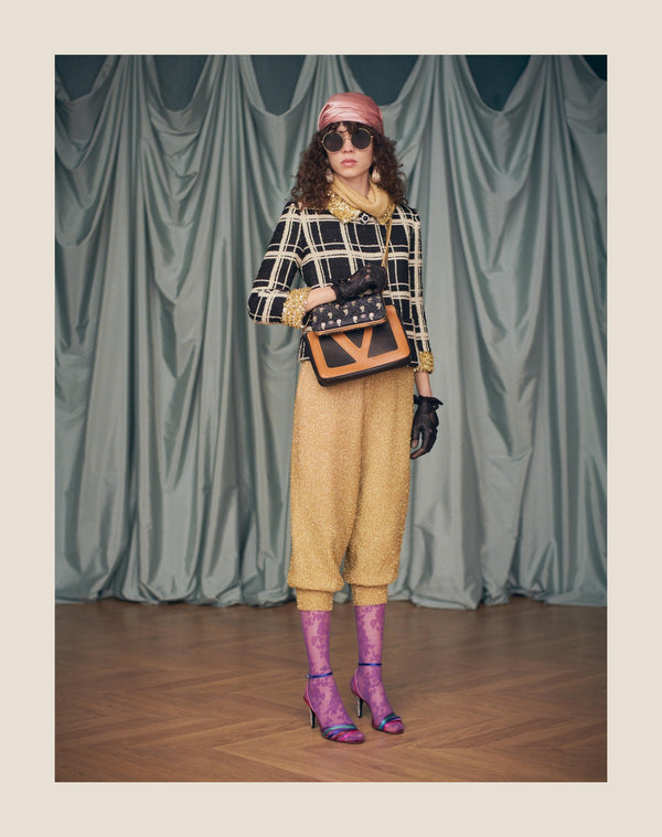 Pantaloni Di Maglia In Lurex 