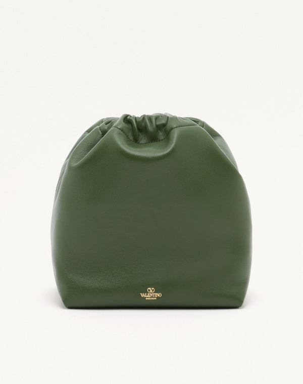 BORSA A SACCHETTO VLOGO POUF IN NAPPA