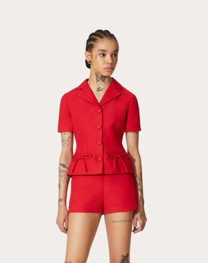 Giacca In Crepe Couture 