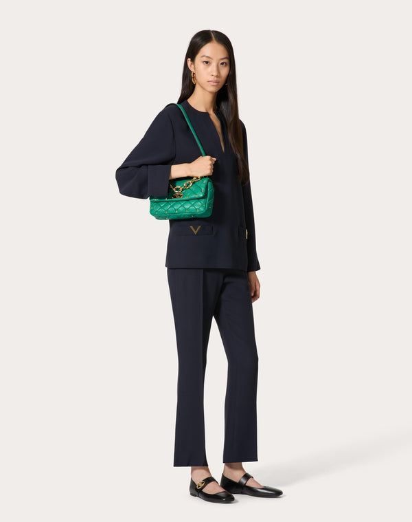 Borsa Valentino Garavani Rockstud Spike In Nappa Patchwork 