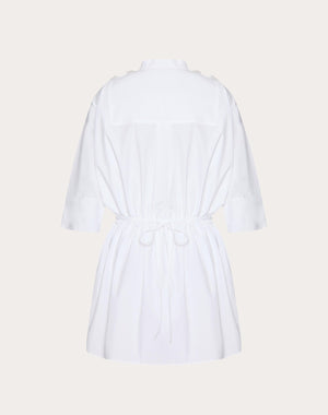 Abito In Cotton Popeline Ricamato