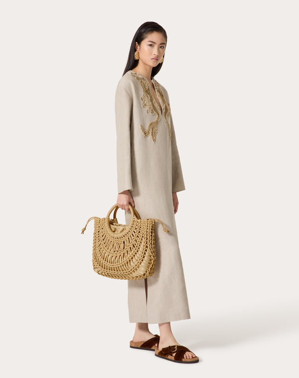 Borsa Shopping Valentino Garavani Allknots In Corda Intrecciata 