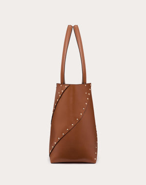 Borsa Shopping Valentino Garavani Valentino Garavani Rockstud Wispy In Vitello 