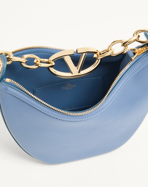 Mini Hobo Vlogo Moon Bag  In Nappa Con Catena