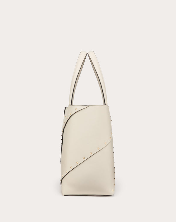 Borsa Shopping Valentino Garavani Valentino Garavani Rockstud Wispy In Vitello 