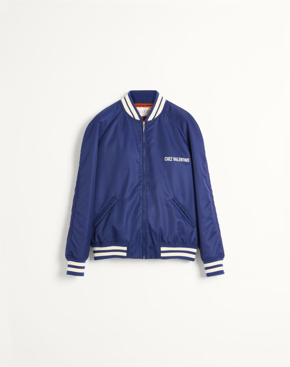 Bomber In Nylon Con Stampa Chez Valentino