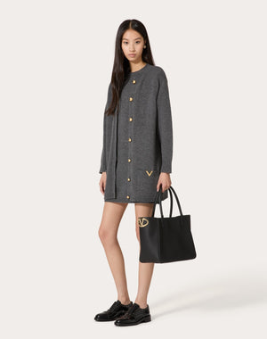 Borsa Shopping Vlogo Side In Vitello Nappato