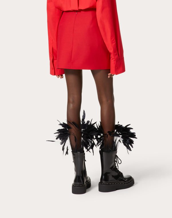 Minigonna In Crepe Couture 