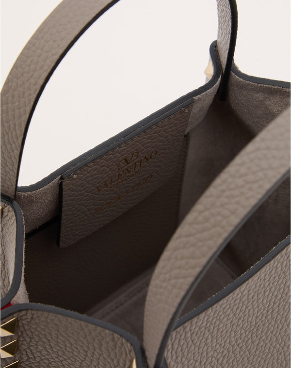 BORSA SHOPPING PICCOLA ROCKSTUD IN VITELLO GRANATO 