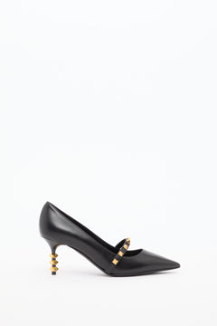 DÉCOLLETÉ ROCKSTUD CON TACCO SCULTURA IN VITELLO 70MM
