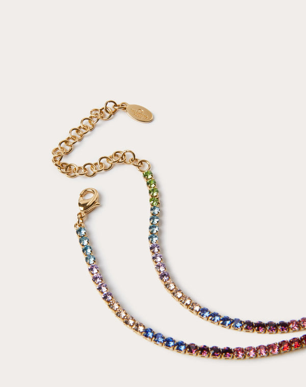 Collana Valentino Garavani Rainbow In Metallo E Cristalli