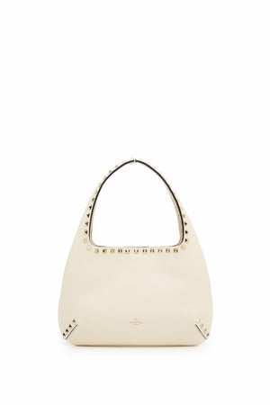 BORSA HOBO PICCOLA ROCKSTUD IN VITELLO GRANATO