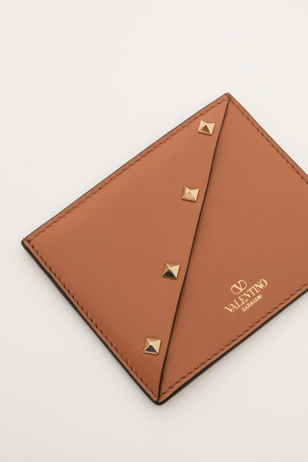 PORTACARTE VALENTINO GARAVANI ROCKSTUD WISPY IN VITELLO