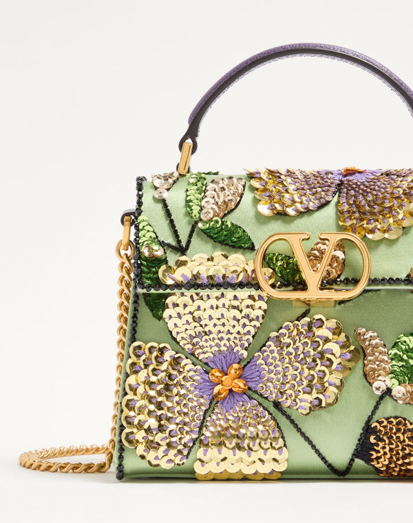 Borsa a mano mini Valentino Garavani Vsling ricamata  