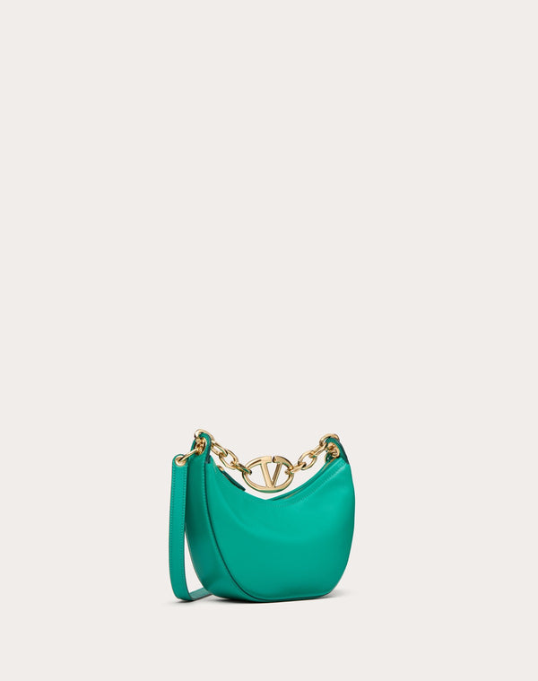 Mini Hobo Vlogo Moon Bag In Nappa Con Catena