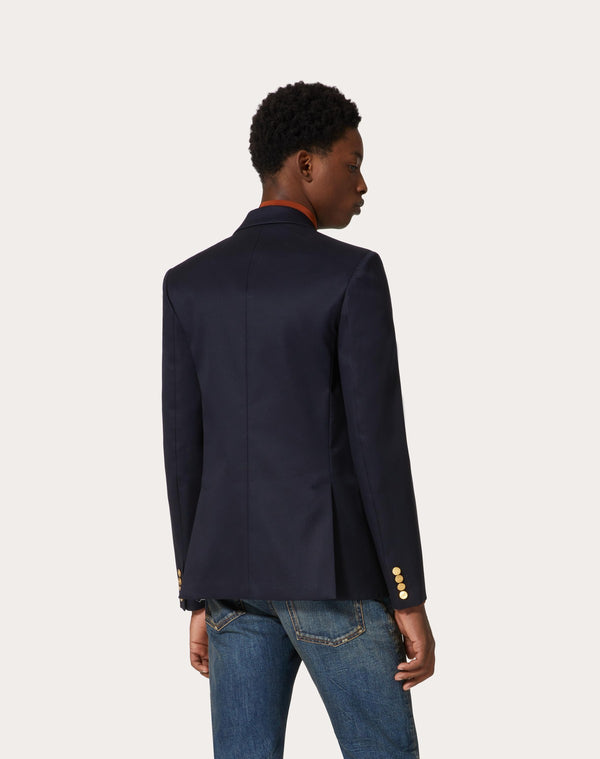 Giacca Monopetto In Cotone